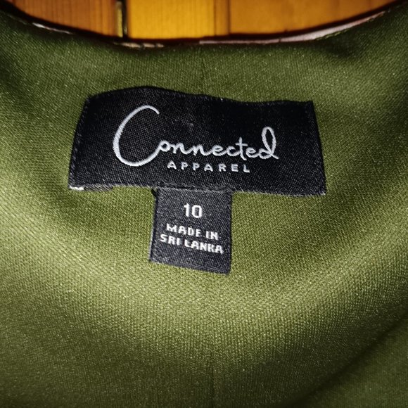 *PD* NWOT Connected Apparel Women's Sleeveless Cowl Neck Printed Dress, size 10 - Picture 3 of 8
